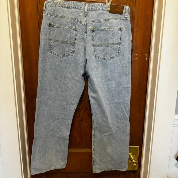 Y2K Tommy Hilfiger Jeans Freedom Fit Baggy 38x30 Light Wash 2006‎ - Picture 4 of 14